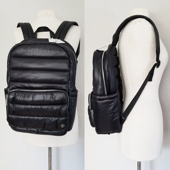 NEW Lululemon Everywhere Backpack Black Wunder Puff 22L Laptop School Gym Bag - Picture 6 of 15